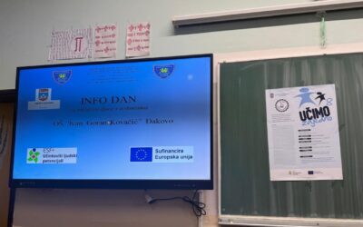 Info dan – prezentacija  projekta „Učimo zajedno 8“- osiguravanje pomoćnika u nastavi djeci s teškoćama osnovnoškolskih i srednjoškolskih ustanova Osječko–baranjske županije